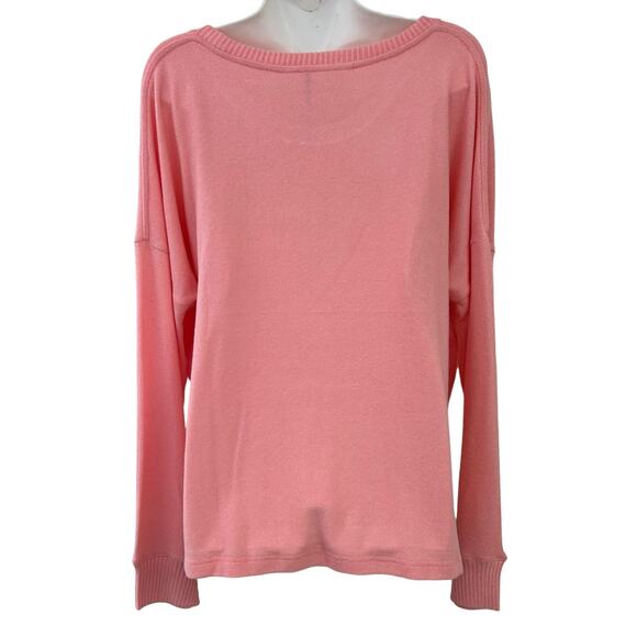 NWT Lounge Life X Soft Serve Cloud Blend Pink Long Sleeve Top Large - Picture 6 of 6